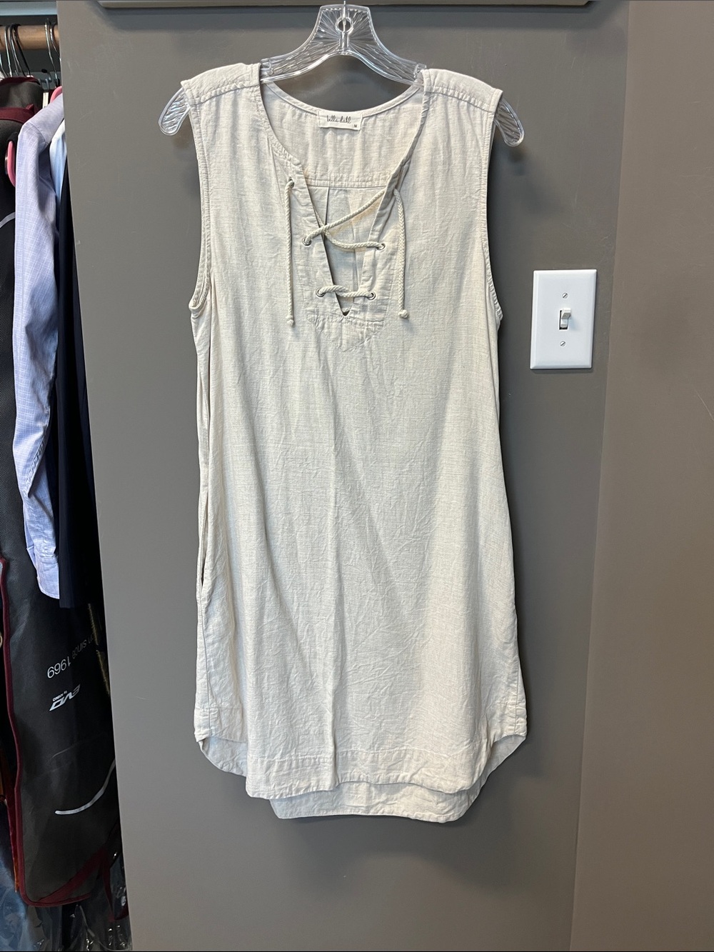 Bella Dahl Sleeveless Lace-Up Tunic - Cream